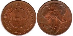 coin Somalia 1 centesimo 1950