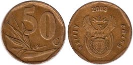 coin South Africa 20 cents 2003