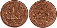 coin Surinam 1 cent 1959