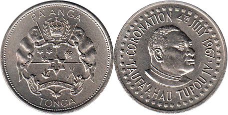 coin Tonga 1 paanga 1967