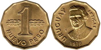 coin Uruguay 1 new peso 1978