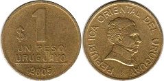 coin Uruguay 1 peso 2005