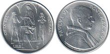moneta Vatican 2 lira 1968
