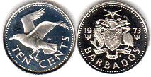Barbados 10 cents 1973