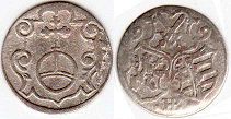 Saxony dreier (3 pfennig) 1599