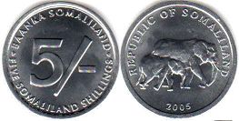 Somaliland 5 shillings 2005