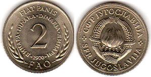 Yugoslavia 2 dinara 1970