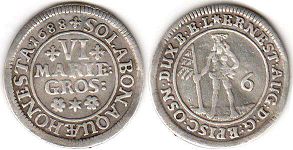 Brunswick-Luneburg-Calenberg 6 mariengroschen 1688