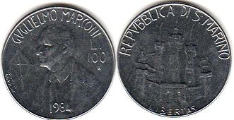 San Marino 100 lire 1984