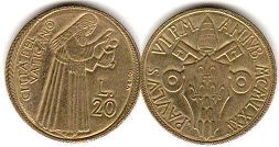 Vatican 20 lire 1975