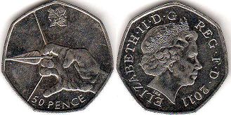 UK 50 pence 2011