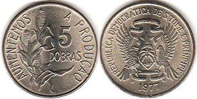 Saint Thomas and Prince 5 dobras 1977