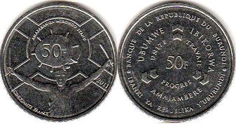 piece Burundi 50 francs