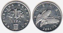 coin Croatia 1 lipa 2001