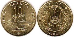 coin Djibuti 10 francs