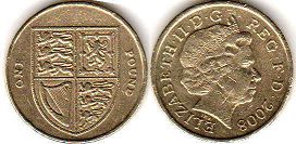 coin UK pound 2008