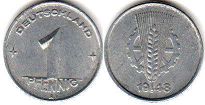 coin East Germany 1 pfennig 1948