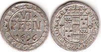 Münze Münster 6 Pfennig 1696