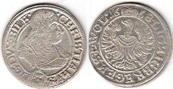 Münze Silesia-Liegnitz-Brieg 3 kreuzer 1668