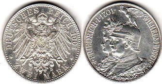 coin German Empire 2 mark 1901