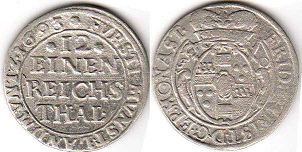 coin Munster 1/12 taler 1693