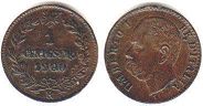 moneta Italy 1 centesimo 1900