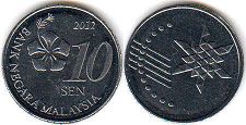 硬幣馬來西亞 10 仙 2012