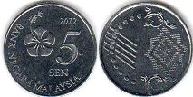 coin Malaysia 5 sen 2012