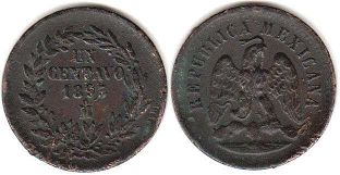 moneda Mexicana 1 centavo 1893