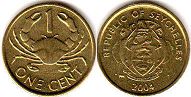 coin Seychelles 1 cent 2004