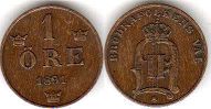 mynt Sverige 1 öre 1891