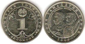 coin Tajikistan 1 somoni 2006