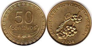 coin Timor 50 centavos 2004