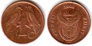 coin South Africa 1 cent 2000