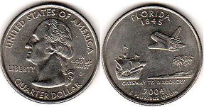 moneda Estados Unidos 1/4 dólar 2004 Florida