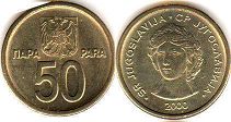 coin Yugoslavia 50 para 2000