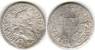 coin RDR Austria 1 kreuzer (1619-1637)