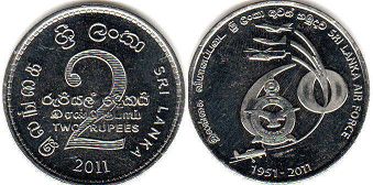 coin Sri Lanka 2 rupees 2011