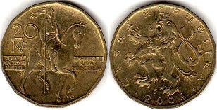 mince Czech 20 korun 2004
