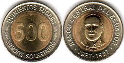 coin Ecuador 500 sucre 1997