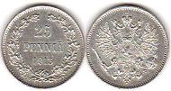 mynt Finland 25 pennia 1915