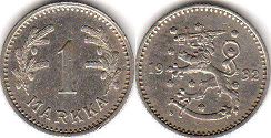 mynt Finland 1 markka 1932