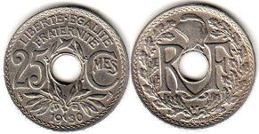 coin France 25 centimes 1930