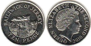 coin Jersey 10 pence 2010