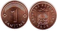 coin Latvia 1 santims 2008