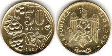 coin Moldova 50 bani 1997