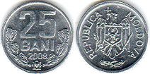 coin Moldova 25 bani 2008