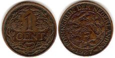 monnaie Pays-Bas 1 cent 1927