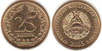 coin Transnistria 25 kopek 2005