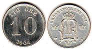 mynt Sverige 10 öre 1904
